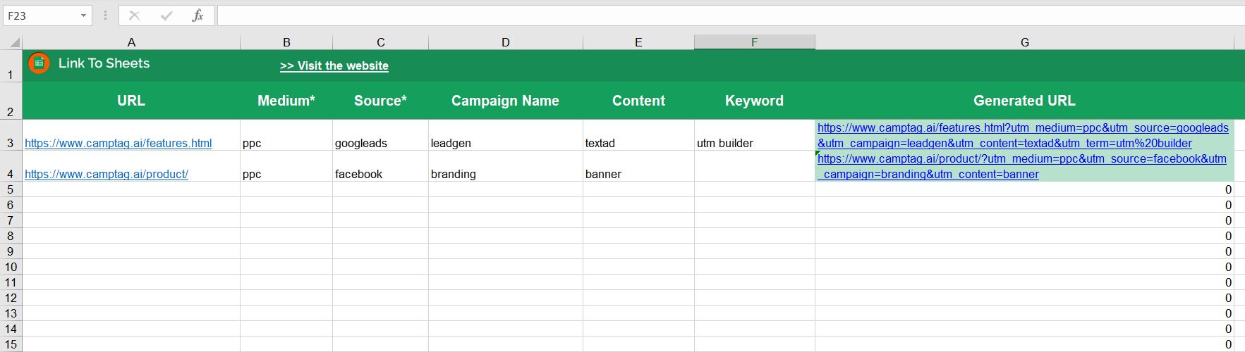 Robin Rozhon’s UTM tagging template